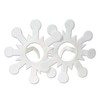Beistle Glittered Snowflake Glasses, White