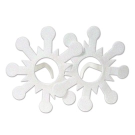 Beistle Glittered Snowflake Glasses, White