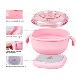 Myhtya Calentadores de Cera Eléctrico,Kit Depilación Cera Con 20 Espátulas y 5 * 100g Depilatoria Cera,Kit Calentador de Cera Adecuado Casero Spa Cara Brazos Axilas Piernas