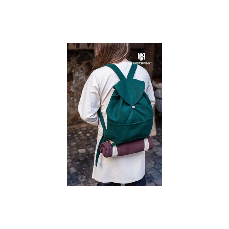 Burgschneider - Robin Backpack - Green (Standard, Unisex, Wool) Medieval