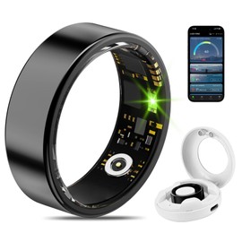 Smart Ring, Smart Rings for Men and Women, Fitness Ring, Smart Ring Android iOS, Fitness Ring, IP68 Smart Ring for Heart Rate/SpO2/HRV Monitor/Sleep Tracker/Sports Fitness Tracker/Period Reminder (8#)