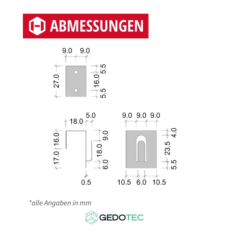 Gedotec Window Hooks White | Hanging Hooks Made of Steel
