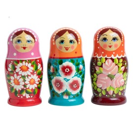 rukauf Rossijanotschka Matryoschka Matryoshka Babushka Matryoshka 13 cm Height - 6 Wooden Dolls - Various Designs - Wooden Doll Matryoshka