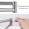 AIBOO 6-Light Adjustable Dimmable Track Lighting Kit, Flexible Foldable Arms,Satin