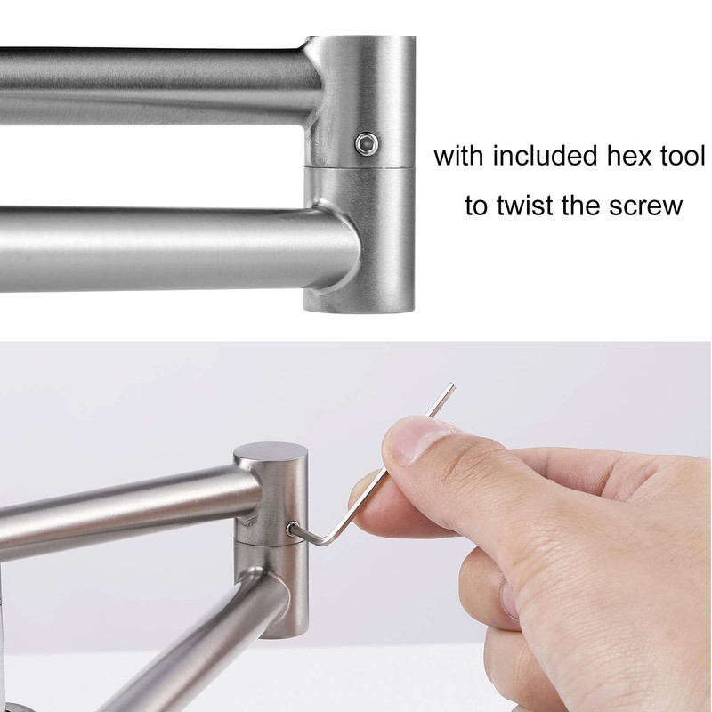 AIBOO 6-Light Adjustable Dimmable Track Lighting Kit, Flexible Foldable Arms,Satin