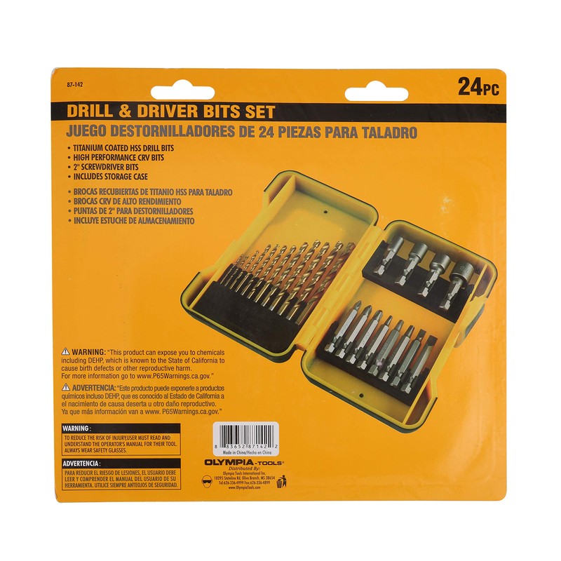 Olympia Tools 24Pc Drill Driver Tool Set, 87-142
