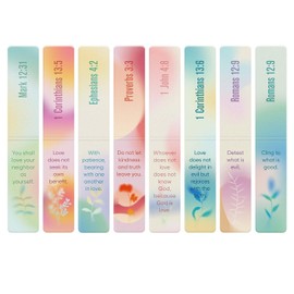 Morjor 8 Pcs Magnetic Bible Verse Bookmarks with Envelope, Mother's Day Christian Gift, Inspirational Christian Bookmarks, Bible Bookmarks for Women and Men, Love & Care 4