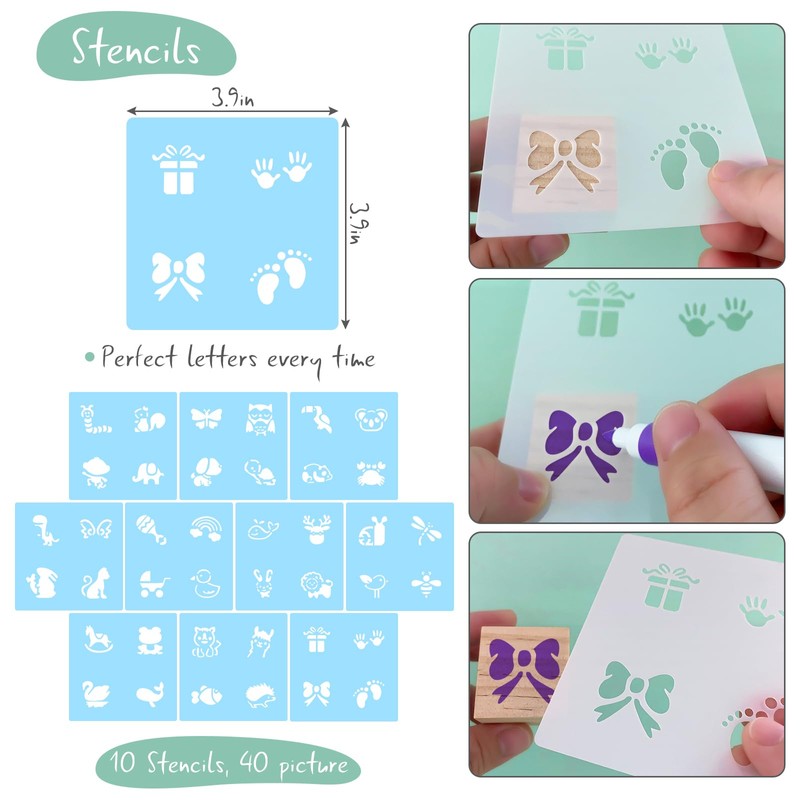 117 Pcs Baby Shower Blocks to Decorate Game Kit Includes