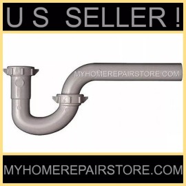 AQUA PLUMB US SELLER/FREE S&H! AQUA PLUMB —1 1/2" WHITE PLASTIC "P" TRAP—KITCHEN SINK DRAIN