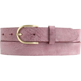 BELTINGER Women's Belt Made of Soft Full Cowhide Leather Vintage Look 3 cm Leather Belt for Women 30 mm Narrow Belt Used Look with Gold Belt Buckle, Bordeaux, gold.