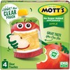 Mott's No Sugar Added Applesauce, 3.2 oz Clear Pouches, 4Count