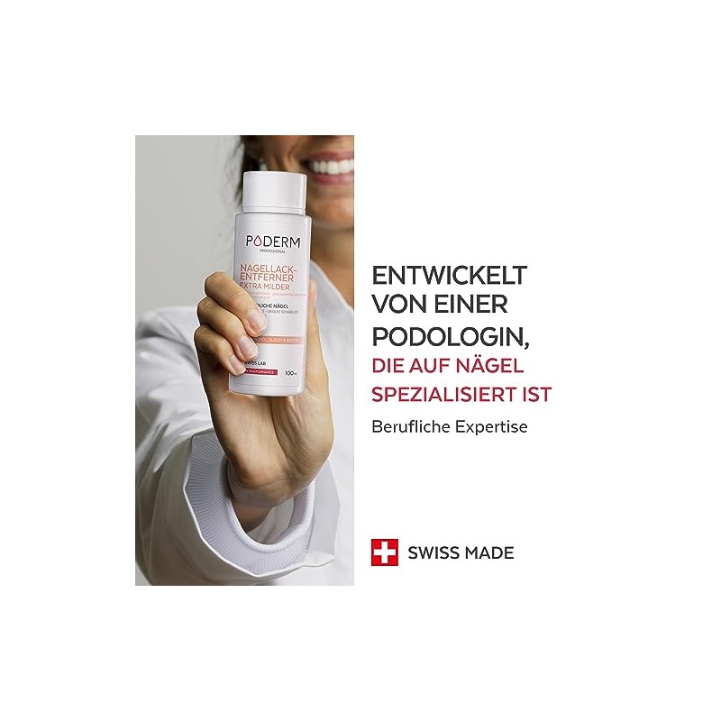PODERM - Nail Polish Remover Acetone-Free Extra Gentle with Tea