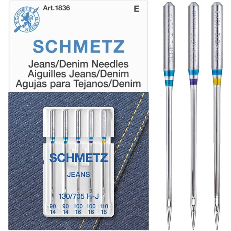 SCHMETZ Jean & Denim Sewing Machine Needles - Precision Needles