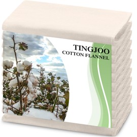 20 Pcs Organic Cotton Flannel for Castor Oil Pack Wrap Unbleached Reusable Castor Oil Wrap Soothing Heat Compress Soft and Highly Absorbent for Abdomen Liver Joints and Other Areas