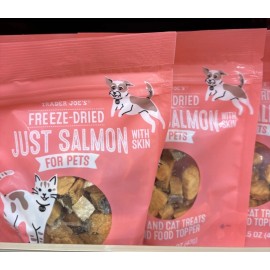 Trader Joe's 2  Packs Trader Joe’s Just Freeze Dried Just Salmon For Pets