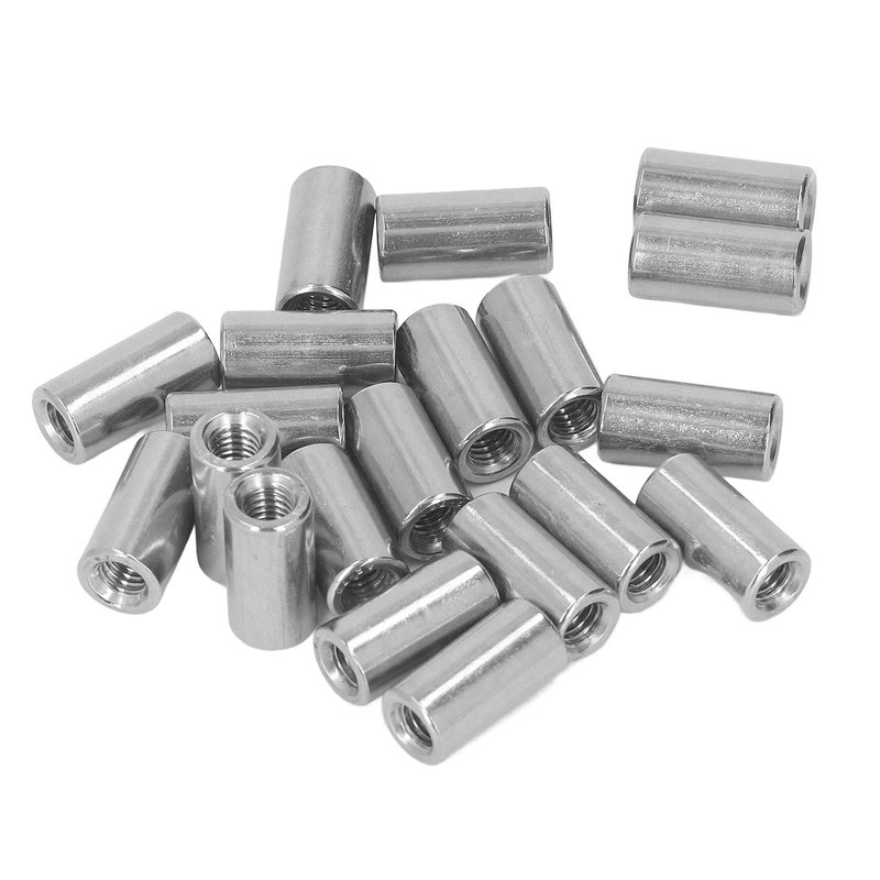 20PCS Round Coupling Nut Kit M6 X 1.0 10 L20mm