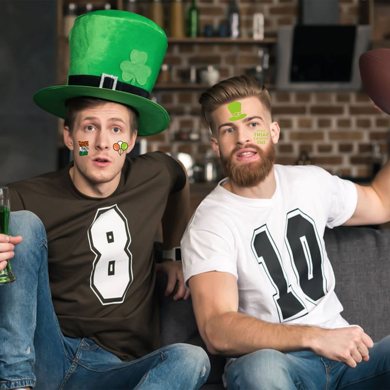 20 Sheets St Patricks Day Tattoos,St Patricks Day Accessories Fake