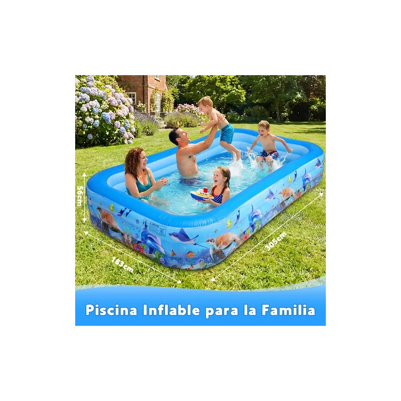 Alberca Inflable Grandes 305x183x56cm Piscinas Rectangular