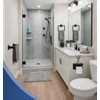 5-Piece Matte Black Bathroom Towel Bar Set,24" Bathroom Hardware Kit