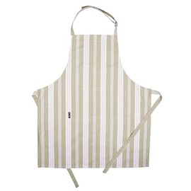AMOUR INFINI Cotton Stripe Aprons for Women with Pockets Adjustable Strap and Waist Ties Printed Aprons for Baking, Cooking, Gardening Thanksgiving (27.5 x 33 Inches - Tan)