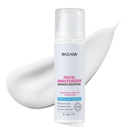 RAZUYEN Anti Rötungen Creme Gesicht, Für empfindliche und gerötete Haut, Mit Hyaluronsäure, Panthenol und Ceramide, RednessControl Beruhigend Feuchtigkeitscreme, Ohne Duftstoffe, 50 ml