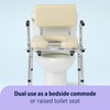 Medline Drop Arm Commode with Padded Seat and Backrest, Durable