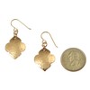 Hammered Bronze Quatrefoil Drop Earrings
