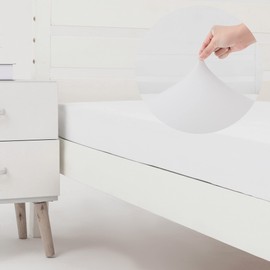 N&Y HOME Cot Size Fitted Sheet Only - 4-Way Stretch Jersey Knit & Snug Fit for Bunk Beds, Camping & RV, Sizes as 25x75, 28x75, 30x75 & 32x75, No Slipping, Soft & Comfortable - White, Bunk/Cot Twin