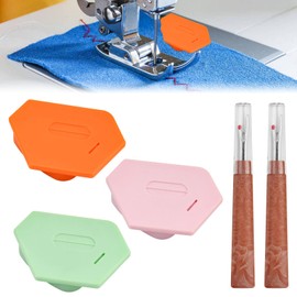 JNEYVIC Pack of 3 Magnetic Seam Guide ABS Magnetic Seam Guide Sewing Accessories Magnetic Multifunctional Sewing Machine Magnetic Hem Guide Magnetic Seam Guide with Thread Remover for Precise Sewing