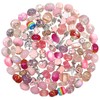 Toaob Pack of 100 European Beads 50 Styles Pink Large