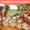 ONEUSTAR 4 Pcs Ice Cream Bowls Ceramic Ice Cream Cups