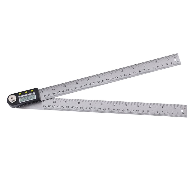 0‑300mm Digital Protractor Portable Stainless Steel LCD Angle Finder Ruler
