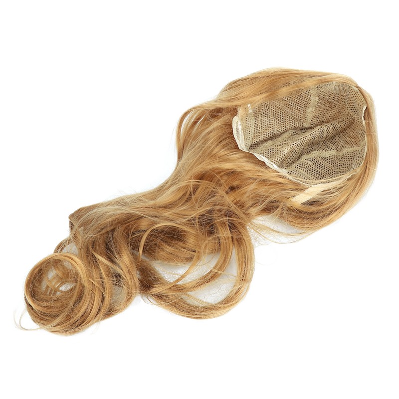 Women Long Hair Wig Light Brown Color Middle Parting Breathable
