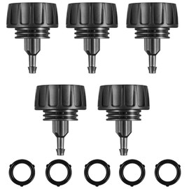 5 Pack Drip Irrigation Tubing Faucet Adapter Garden Faucet Hose Adapter Drip Irrigation Hose Connectors Faucet Connector with Washers for Garden Irrigation System(Single, Convert 3/4 to 1/4)