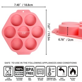 Sidosir 2Pcs Oreo Cookie Chocolate Silicone Mold, 7-Cavity Round Cylinder Oreo Chocolate Cover Molds for Candy, Silicone Baking Molds for Mini Cakes, Jelly