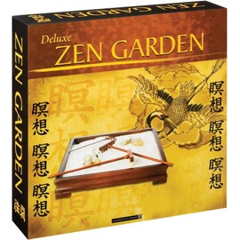 Toysmith: Deluxe Zen Garden, Desk Accessory, Version of the Traditional Japanese Meditative Garden in Miniature Size, For Home or Office Use