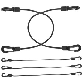 BESPORTBLE 5pcs Outdoor Camping Hook Straps Durable Elastic Tie Down Ropes with Double Hooks Portable Cord for Tent Fastening and Emergency Use Lightweight and Compact Design