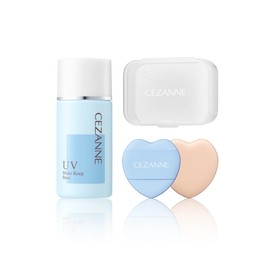 [Cezanne] Make Keep Base Light Blue + Mini Heart Puff 2P Special Set / [세잔느] 메이크 킵 베이스 라이트블루+미니 하트 퍼프 2P 기획 세트