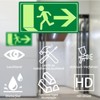 Emergency Exit Sign, Afterglow, Pack of 3 Emergency Exit Sign,
