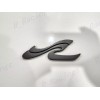 SEARAY BOAT 2PC SR WAVE Matte Black EMBLEM BADGE For