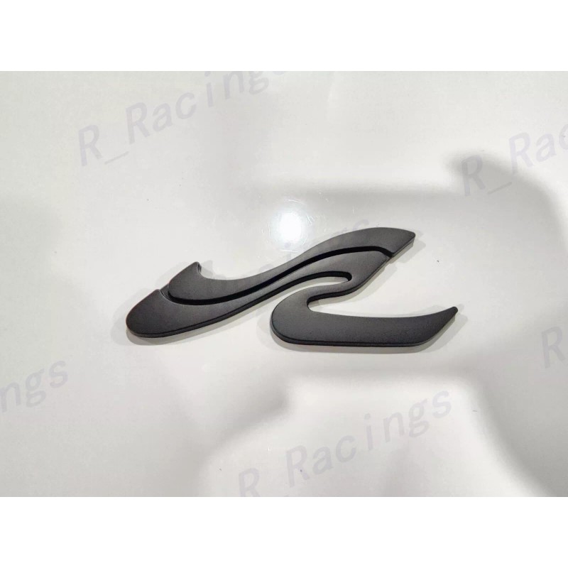 SEARAY BOAT 2PC SR WAVE Matte Black EMBLEM BADGE For