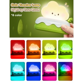 L LOHAS LED Cute Desk Decor Cloud Lamp Night Light for Kids, Kawaii Sleep Light, Rechargeable 7 Colors Lamp, Room Decor, Gifts Ideas for Baby Kids Girls Teens Teenages