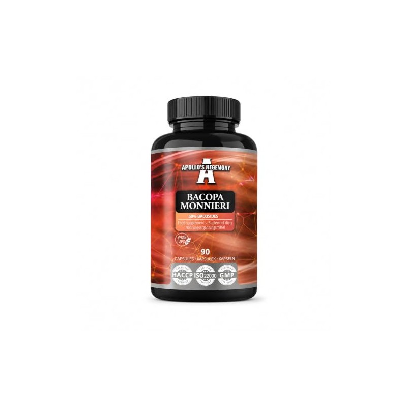 Bacopa Monnieri Extract 500mg, High Strength Brahmi Extract (50% Bacosides),