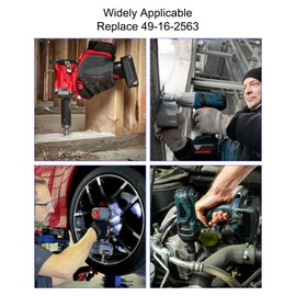 Replace 49-16-2563 Impact Driver Protective Boot Fit for Milwaukee M12 Fuel 1/2 and 3/8 Stubby Impact Wrenches (2562-20 2563-20 2563P-20) Stubby Impact Wrench, 1pcs Black