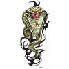 King Horse Cool waterproof tattoo sticker green cobra