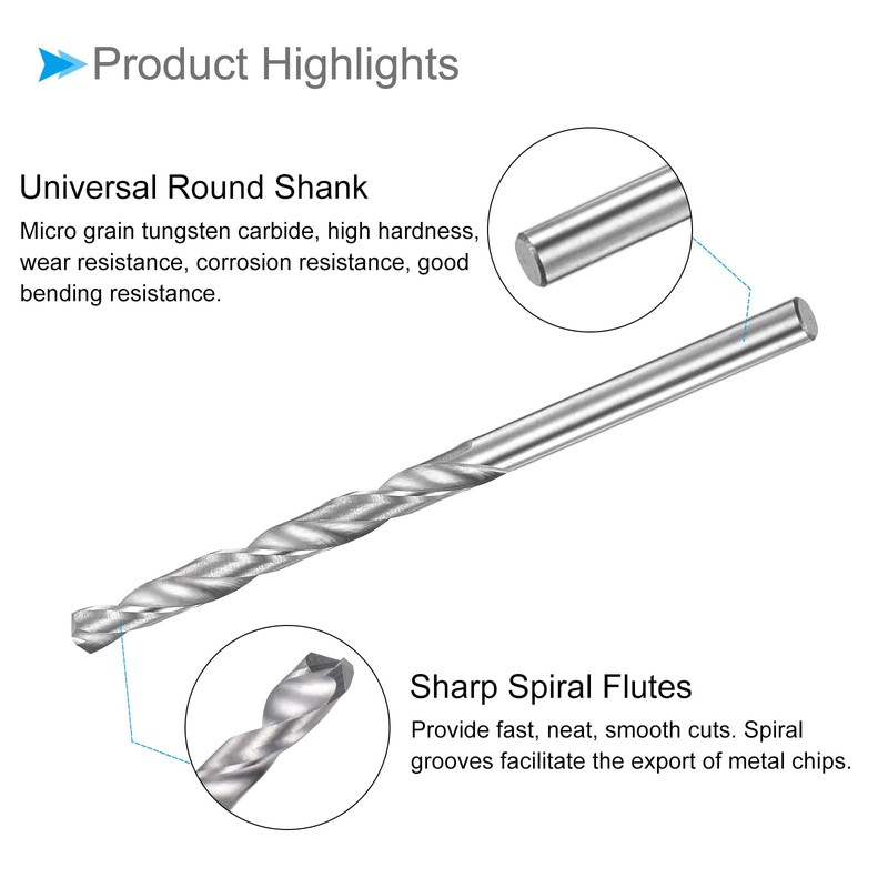 CoCud Carbide Solid Drill Bit Diameter 3.5mm K35 Carbide Straight