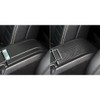 TEAMWILL Black Real Carbon Fiber Decal Center Console Armrest Box