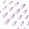 Pack of 24 Artificial Nails, Almond Nails for Sticking, Short,