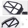 Pair of Universal Textured Black Rectangle Convex Design Glass UTV