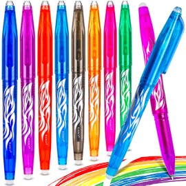 RIANCY Erasable Pens Erasable multicolored Gel Ink Rolling Ball Extra Fine point Smooth Writing 0.5mm pens with Eraser For Students Classroom Teacher Office Stationary School Supplies Gifts(8colors)